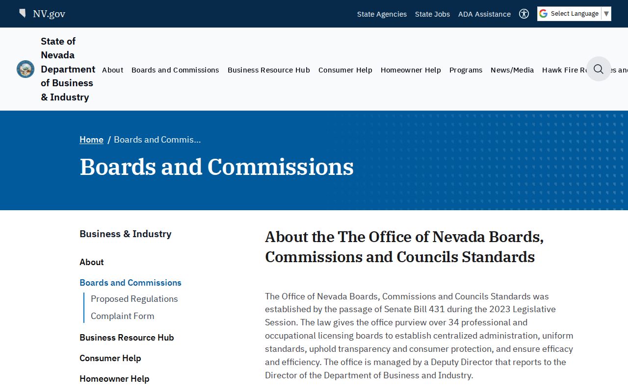 Washoe County residents directory Nevada boards directory