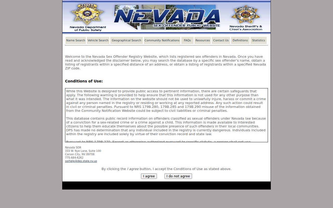 Washoe County residents directory Nevada registry legal-use screen