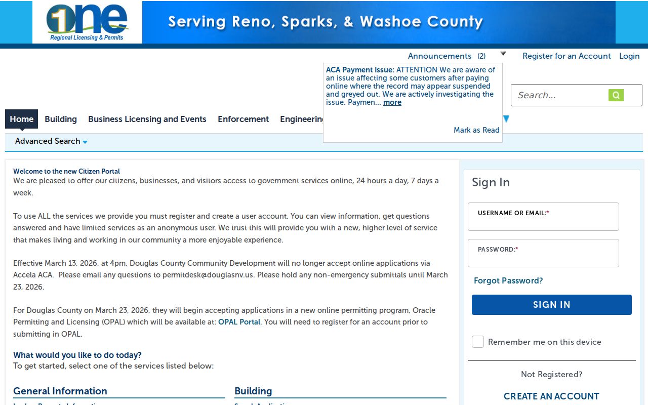 Washoe County neighbors OneNV permit route