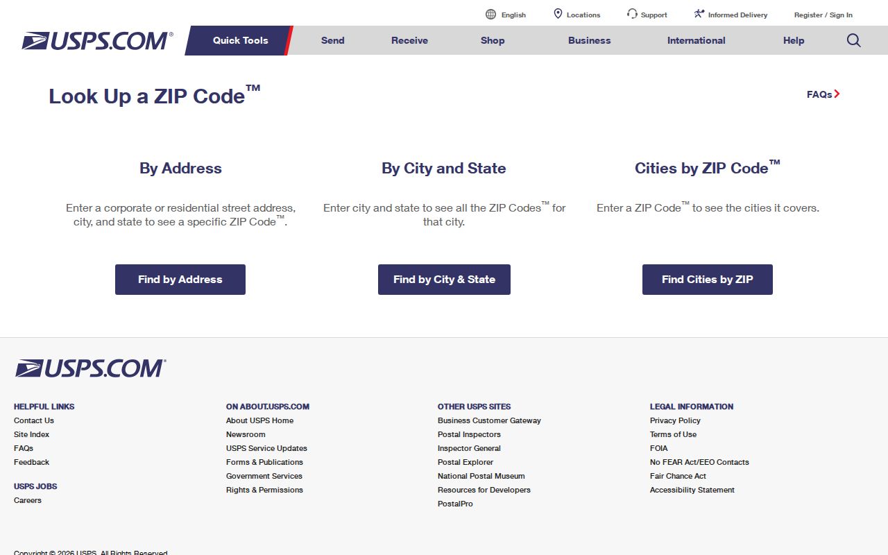 Washoe County ZIP Code Directory USPS address lookup