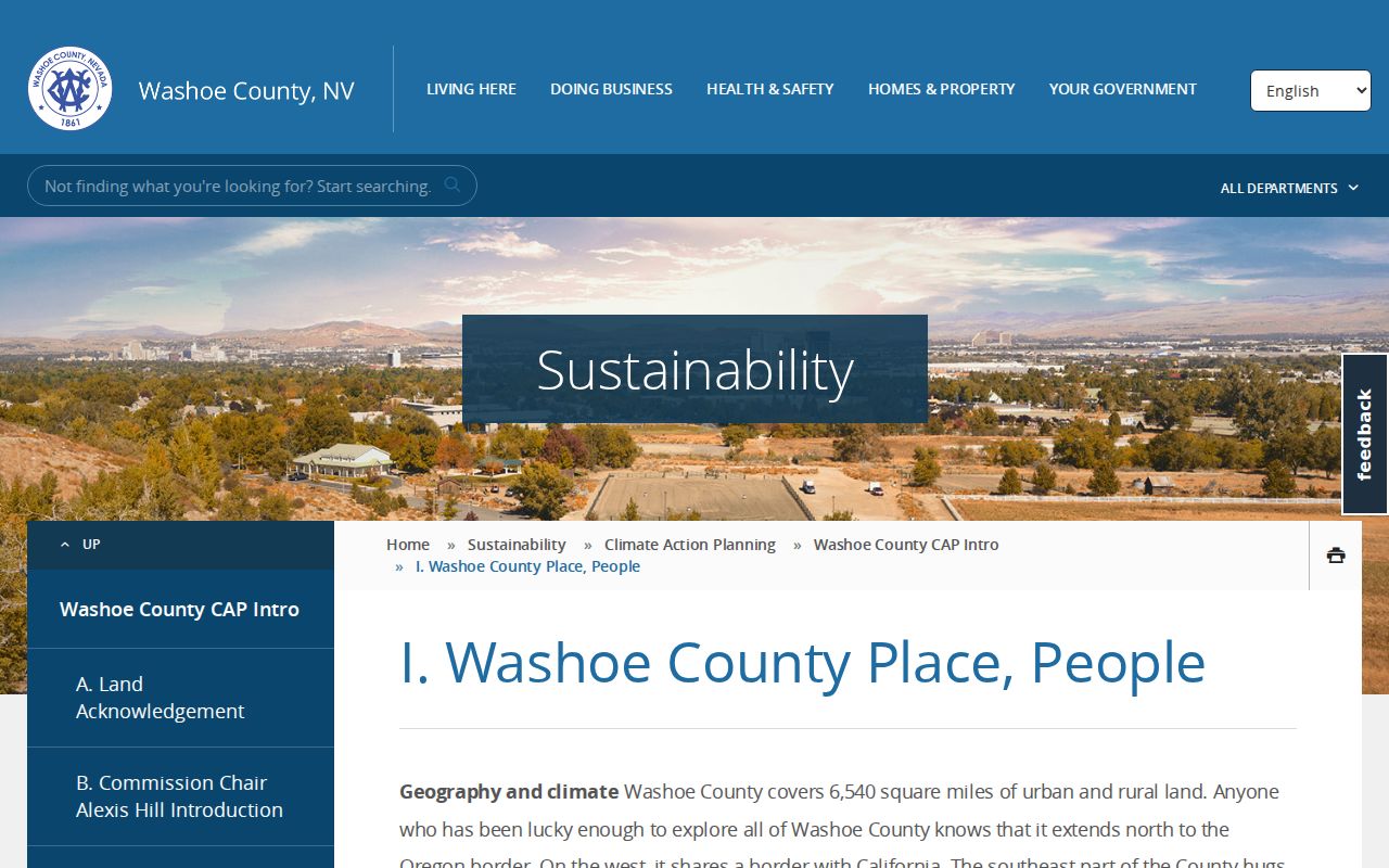 Washoe County ZIP Code Directory community geography